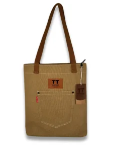 beige tote bag