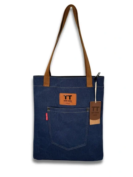blue tote bag